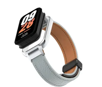 Xiaomi Smart Band 8 Active remen s uzorkom ličija i magnetskom kopčom Siva