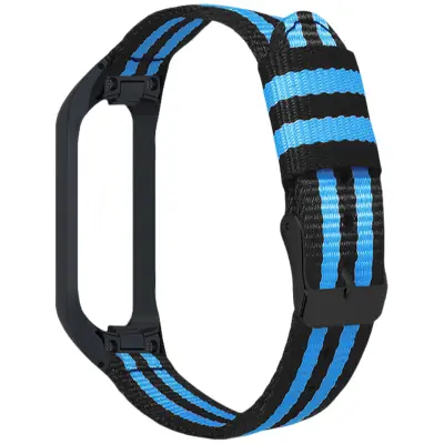 Platneni remen za sat za Samsung Galaxy Fit E SM-R375 Crna/Plava