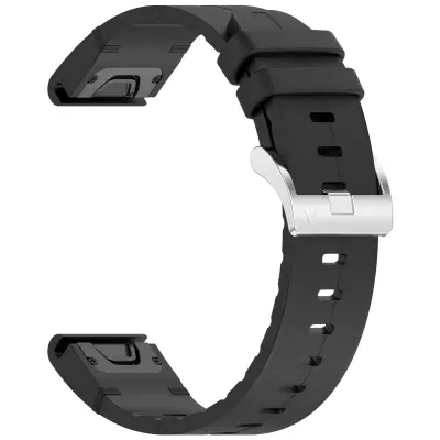 Kompatibilan s Garmin Fenix serijom, narukvica od silikonske kože Crna