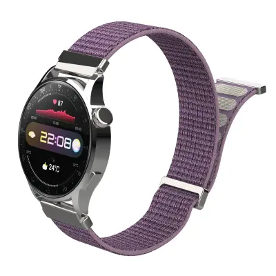 20mm Najlonski remen za sat s metalnom kopčom, kompatibilan s Huawei Watch GT5/GT3 - Ljubičasta Ljubičasta