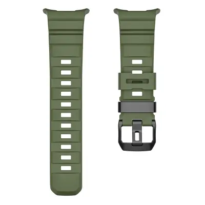 Vanjski silikonski remen za sat kompatibilan sa Samsung Galaxy Watch Ultra 47mm, crna kopča, sportski stil Zelena