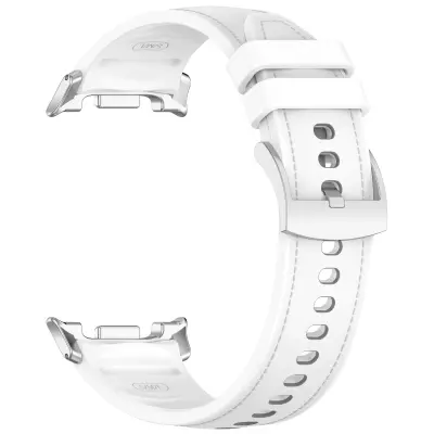 Remen od silikonske kože kompatibilan sa Samsung Galaxy Watch8 - Elegantni zamjenski remen Bijela