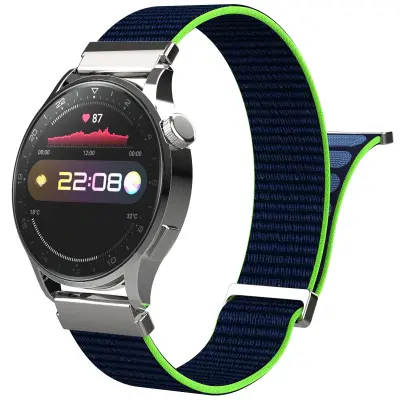 20mm najlonski remen za sat s metalnom kopčom, kompatibilan s Huawei Watch GT5/GT3 Plava