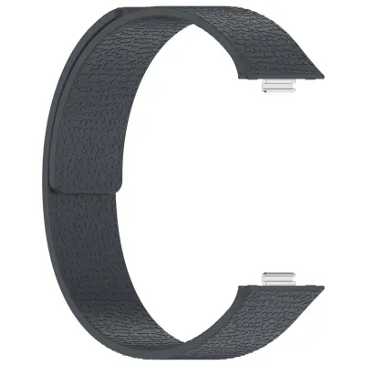 Mekani magnetski remen s teksturom ličija kompatibilan s Huawei Fit 4, Fit 4 Pro, Fit 3 Siva