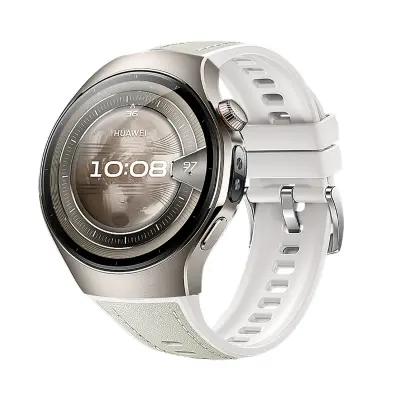 Silikonska narukvica kompatibilna s HUAWEI WATCH 5 46mm - Sportska zamjenska narukvica Bijela