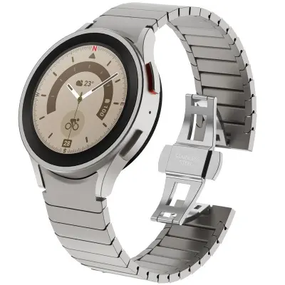 Narukvica od titana za Samsung Watch 6/5/4 Srebrno crna