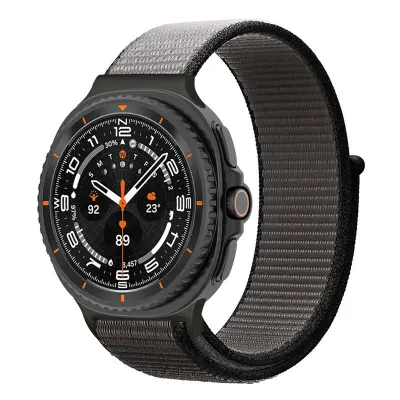 Najlonska traka s kukom i omčom kompatibilna sa Samsung Watch 8\/8 Classic - Podesivi sportski remen Siva