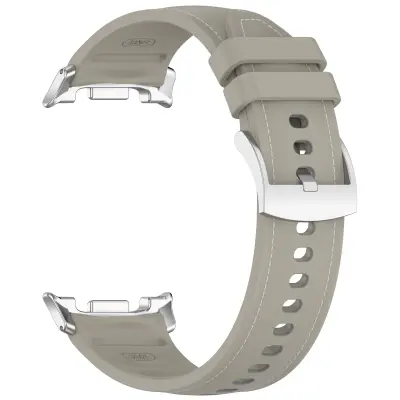 Remen od silikonske kože kompatibilan sa Samsung Galaxy Watch8 - Elegantni zamjenski remen Siva