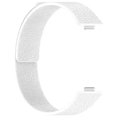 Mekani magnetski remen s teksturom ličija kompatibilan s Huawei Fit 4, Fit 4 Pro, Fit 3 Bijela