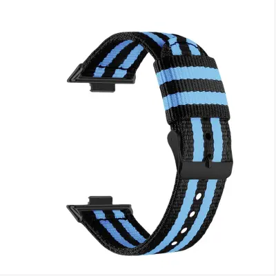 Stilski najlonski remen za Huawei Fit 3/4/4 Pro Crna+Plava