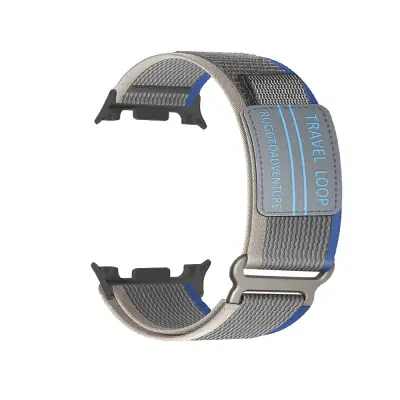 Najlonska tkana narukvica za sat kompatibilna sa Samsung Watch 8 - Plavo-siva Plavo-siva