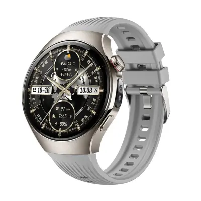 Silikonska narukvica kompatibilna s Huawei WATCH 5 46mm, sportska zamjenska narukvica Siva