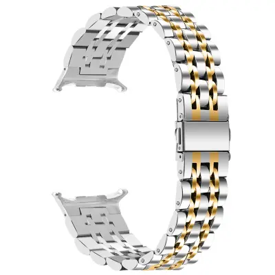 Kompatibilno s Samsung Galaxy Watch 8/Ultra 2 Narukvica za sat od nehrđajućeg čelika sa sedam perli Zlatna