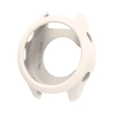 Silikonska zaštitna futrola kompatibilna s Garmin Forerunner 570 (42 mm) - Bijela Bijela