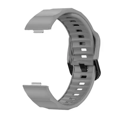Silikonski zamjenski remen kompatibilan s HUAWEI WATCH FIT 3 - Dostupan u više boja Siva