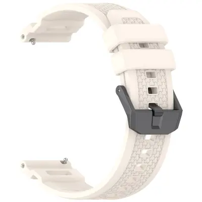 Silikonska narukvica za sat kompatibilna s Garmin Venu X1 - Sportska prozračna zamjenska traka Bijela+Crna