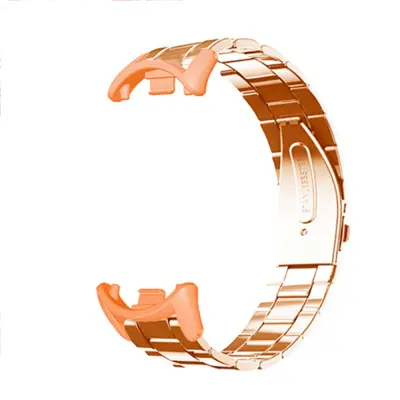 Remen od nehrđajućeg čelika u boji ružičastog zlata kompatibilan s Xiaomi Mi Band 10/9/8 NFC Ružičasto zlato
