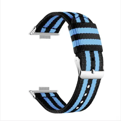 Stilska najlonska narukvica za Huawei Fit 3/4/4 Pro Crna+Plava