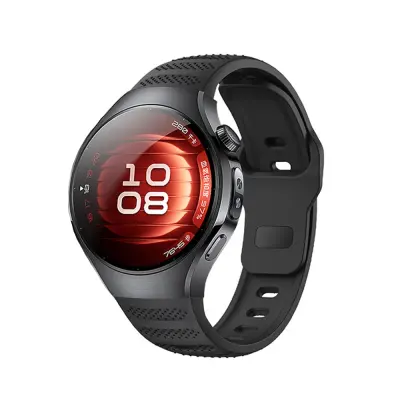 Silikonski zamjenski remen kompatibilan s Huawei WATCH 5, točkasti uzorak - sportski remen Crna