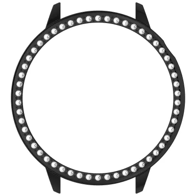 Electroplated Black PC Protective Case with Single Row Rhinestone for Oneplus Watch 3 43mm Crna