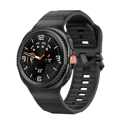 Silikonska narukvica kompatibilna sa Samsung Galaxy Watch 8 - Sportska narukvica za Classic/Ultra2 Crna