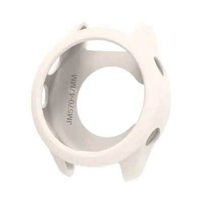 Silikonska zaštitna futrola kompatibilna s Garmin Forerunner 570 (47 mm) - Bijela Bijela