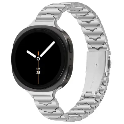 Batman stil narukvica od nehrđajućeg čelika kompatibilna sa Samsung Galaxy Watch8/8 Classic - Srebrna Srebrna