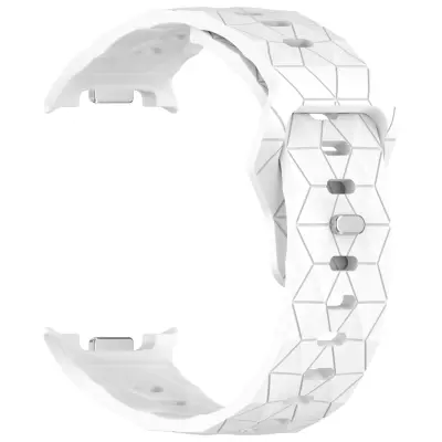 Silikonska narukvica s teksturom nogometne lopte kompatibilna sa Samsung Galaxy Watch8/Watch8 Classic Bijela
