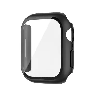 Zaštitna futrola od PC-a i kaljenog stakla kompatibilna s Apple Watch Series 10 46mm - Crna Crna