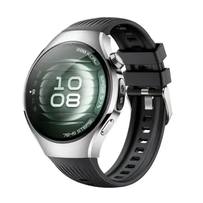 Silikonska narukvica kompatibilna s Huawei WATCH 5 46mm - Sportska zamjenska narukvica Crna
