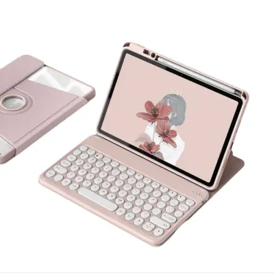 360° Rotirajuća Bluetooth tipkovnica za iPad 5/6 (2017/2018) 9.7" - Roza Roza