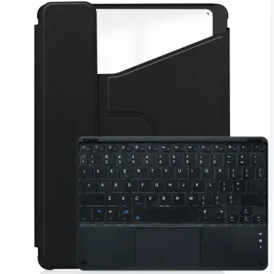 360° Rotirajuća futrola s Bluetooth tipkovnicom kompatibilna s iPad Air 11 (2024./2025.) - Crna PU koža Crna