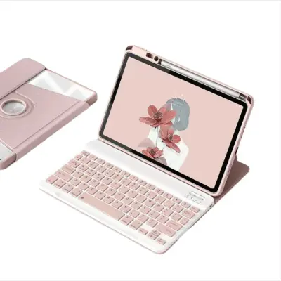 360° Rotirajuća futrola s Bluetooth tipkovnicom kompatibilna s Xiaomi Pad 6 / 6 Pro 11 inča - Ružičasta Pink