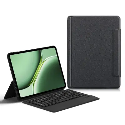 2-u-1 futrola s tipkovnicom i dodirnom pločicom kompatibilna s Oneplus Pad Pro 12.1 inča - Bluetooth tipkovnica i zaštitna futrola Crna