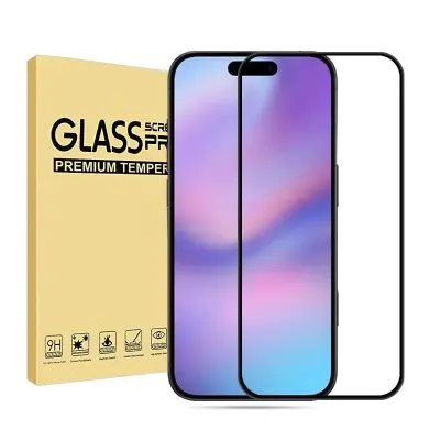 2-Pakiranje zaštitnika zaslona od kaljenog stakla kompatibilno s iPhone 17 - Prozirno, HD, Protiv otisaka prstiju Prozirna