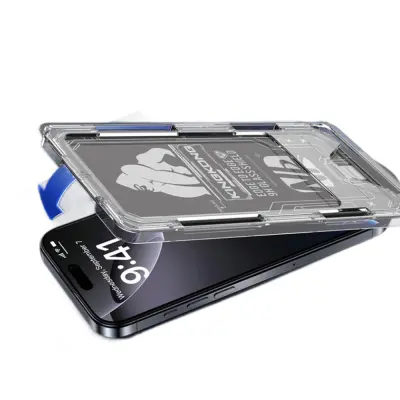 Zaštitnik zaslona od kaljenog stakla s aplikatorom bez prašine za iPhone 13/13 Pro/14/16E (3-paket) Providna