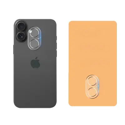 Potpuna pokrivenost 3D zaštita leće kamere sa svjetlećim prstenom (2-paket) Kompatibilno s iPhone 17 Proziran