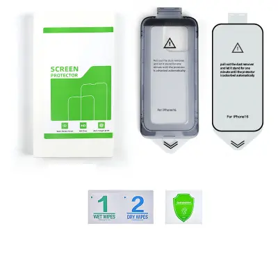 Kristalno čista futrola sa zaštitnim staklom za iPhone (2-paket) Proziran