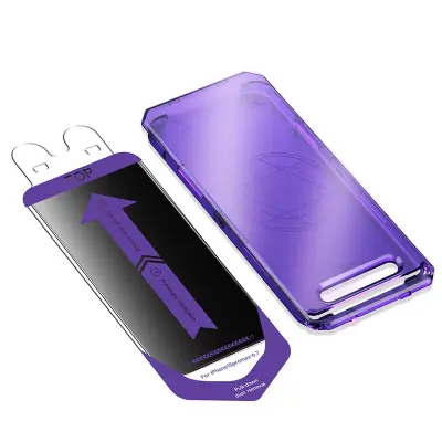 Zaštitnik zaslona za privatnost (3. generacija) s višekratnom ladicom bez prašine kompatibilan s iPhone 17 Pro Max Crna Prozirna