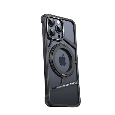 iPhone Rotirajuća Magnetska Šuplja Futrola za iPhone 16 Pro Max Crna