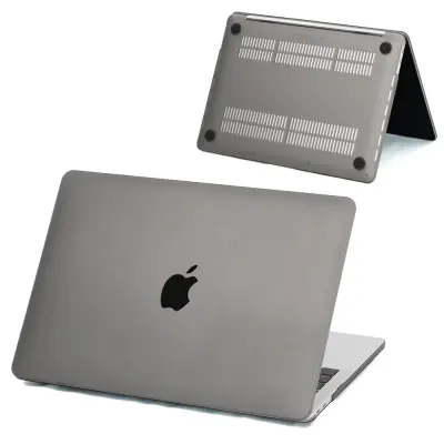 Kompatibilno s Retina 15.4 (A1398) MacBook Air zaštitnom futrolom, mat siva plastična navlaka s ventilacijom i podignutim nogama Siva