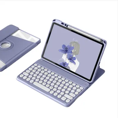 360° rotirajuća Bluetooth futrola za tipkovnicu kompatibilna s iPadom 10.2 (2019/2020/2021) - Lavanda ljubičasta Lavanda ljubičasta
