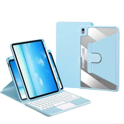 360° Rotirajuća Bluetooth futrola s tipkovnicom kompatibilna s iPad Air 5/Air 4 10.9 inča - Plava Plava