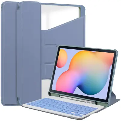 360° rotirajuća Bluetooth futrola s tipkovnicom kompatibilna sa Samsung Galaxy Tab S10U/S9U/S8 Ultra (s velikom tipkovnicom) - Lavanda ljubičasta Lava