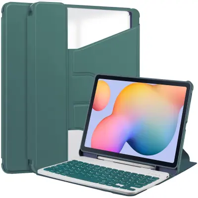360° Rotirajuća Bluetooth futrola za tipkovnicu s utorom za olovku kompatibilna s Lenovo Tab M11/Xiaoxin Pad 2024 - Zelena Zelena