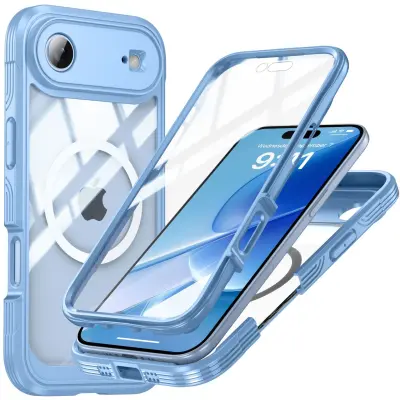 9H Staklena futrola otporna na udarce kompatibilna s iPhone 17 Pro - Plava Plava