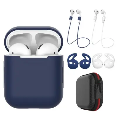 Set zaštitnih futrola za slušalice od 6 komada, kompatibilan s Airpods, silikonski materijal, otporan na udarce, protiv ogrebotina, protiv otisaka prs