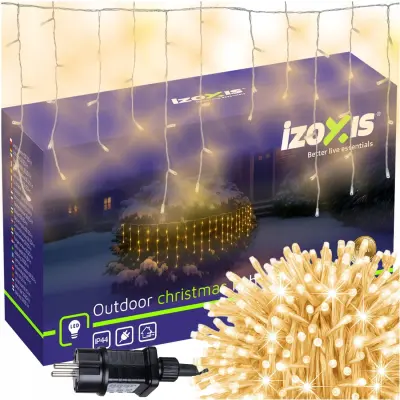 Vanjska božićna zavjesa s svjetlima 100 LED toplo bijela 8 funkcija 4 m