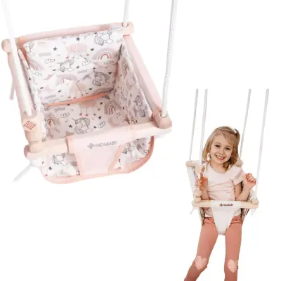 ljuljačka za bebe Junior Pastel - ružičasta