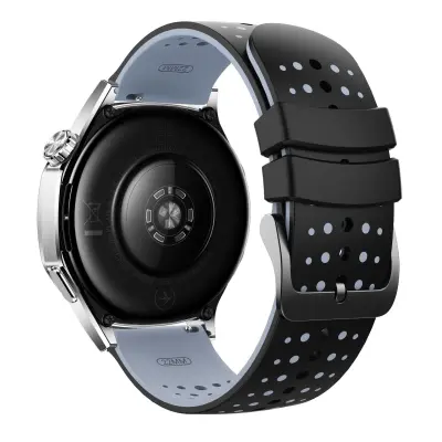 22mm Silikonska narukvica za sat kompatibilna sa Suunto 9 Peak, Huawei, Xiaomi, Redmi i Samsung - Dvobojni dizajn zvjezdanog neba Crna+Siva